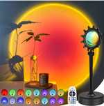 Lampka USB LED zachód słońca RGB 16 kolorów projektor pilot