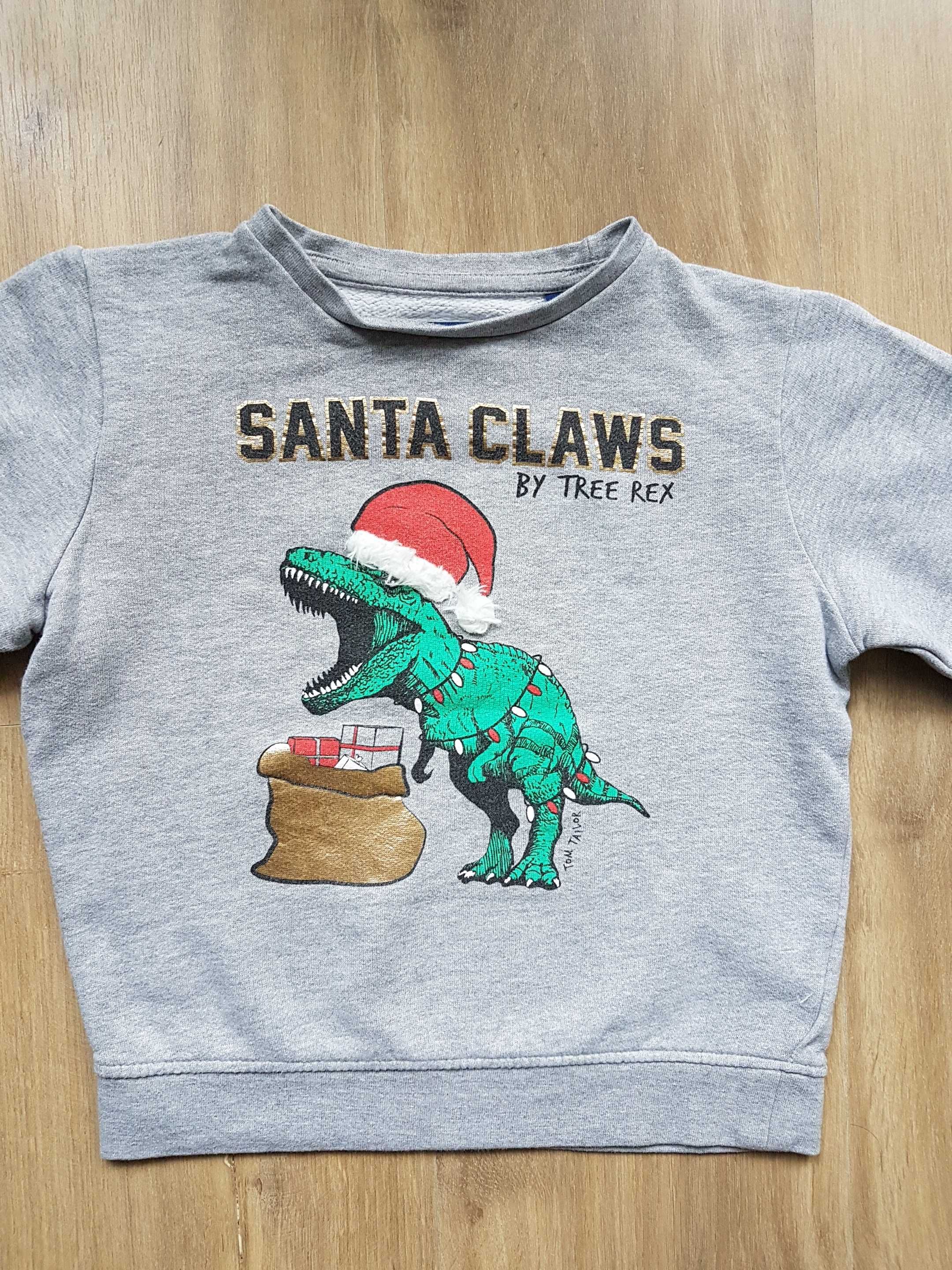 TOM TAILOR bluza Santa Claws by Tree Rex r. 104/110 Dinozaur Mikołaj