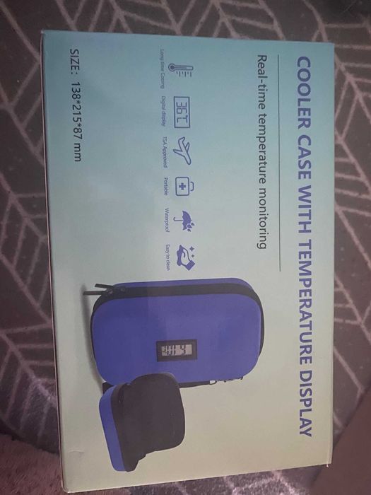 Caixa térmica portátil com visor de temperatura digital