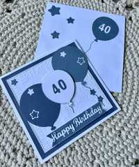 Urodzinowa kartka karnet handmade, zmiana liczby, personalizacja