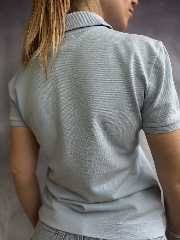 Жіноча футболка поло Lacoste блакитна