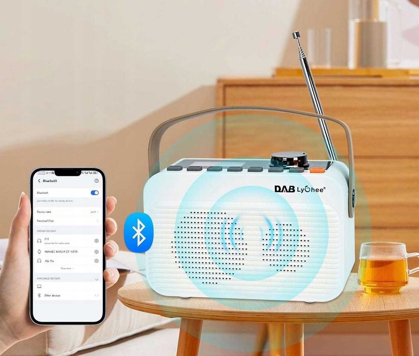 Radio FM cyfrowe DAB/DAB+ Bluetooth karty TF wyświetlacz LED przenośny
