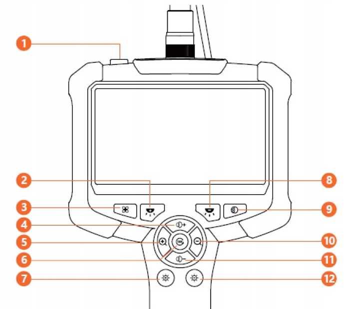 Kamera inspekyjna  ENDOSKOP 5M Full HD LCD Boroskop do rur