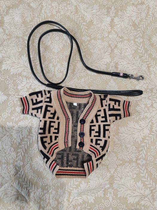 Поводок для собачки.Кофта Fendi