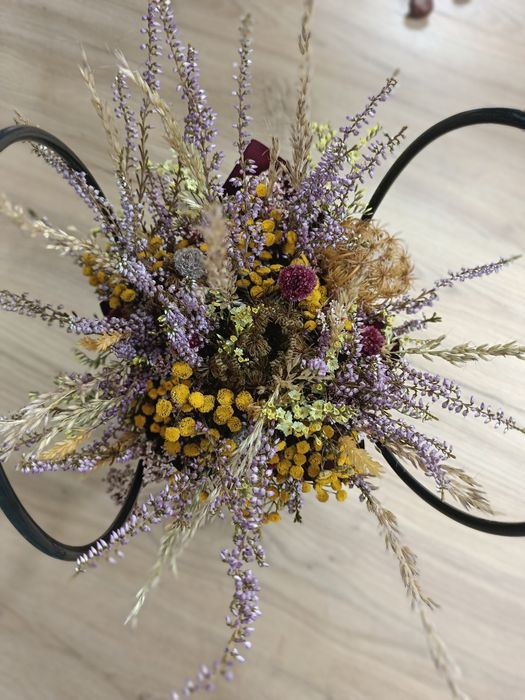 Flowerbox z suszonych i stabilizowanych roślin