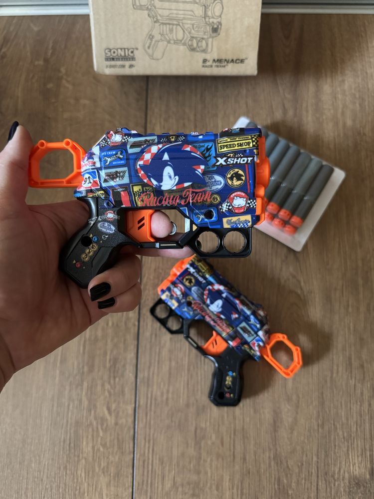 Набір бластерів X-Shot Skins Menace Sonic Robotnik, Race Team by ZURU