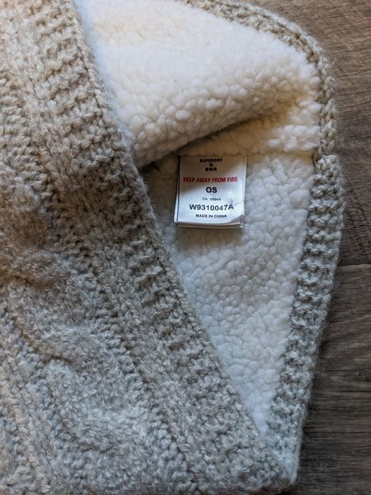СНУД SUPERDRY із домішкою вовни сірий однотонний!