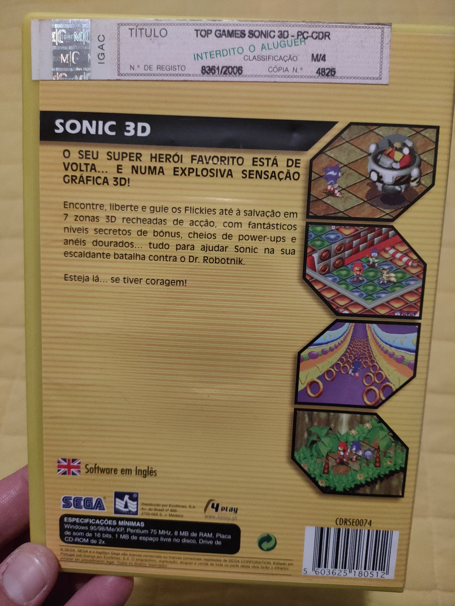 Jogo Pc Sonic 3D