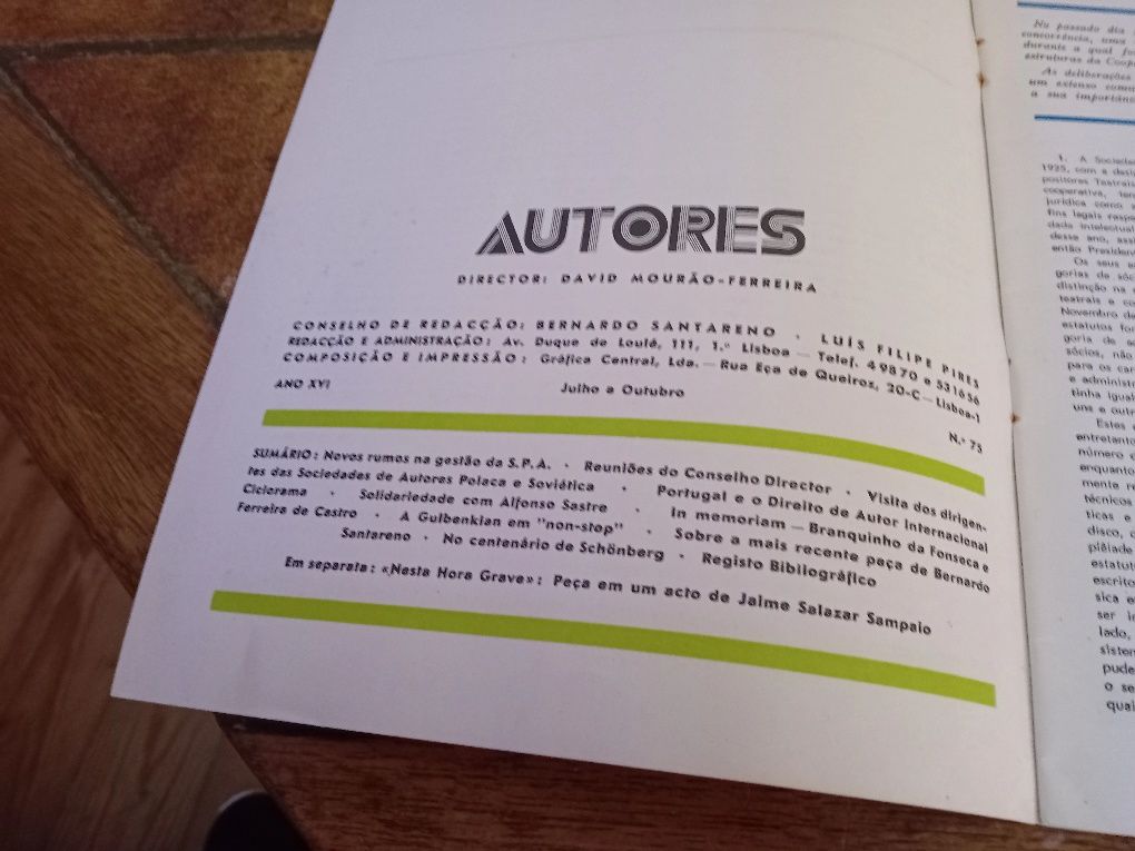 Sociedade portuguesa autores, 7 revistas/boletins cultura e arte