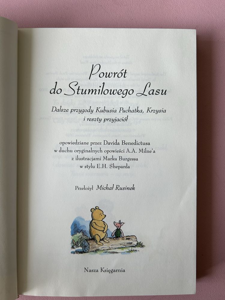 Ksiazka Powrot do Stumilowego Lasu David Benedictus