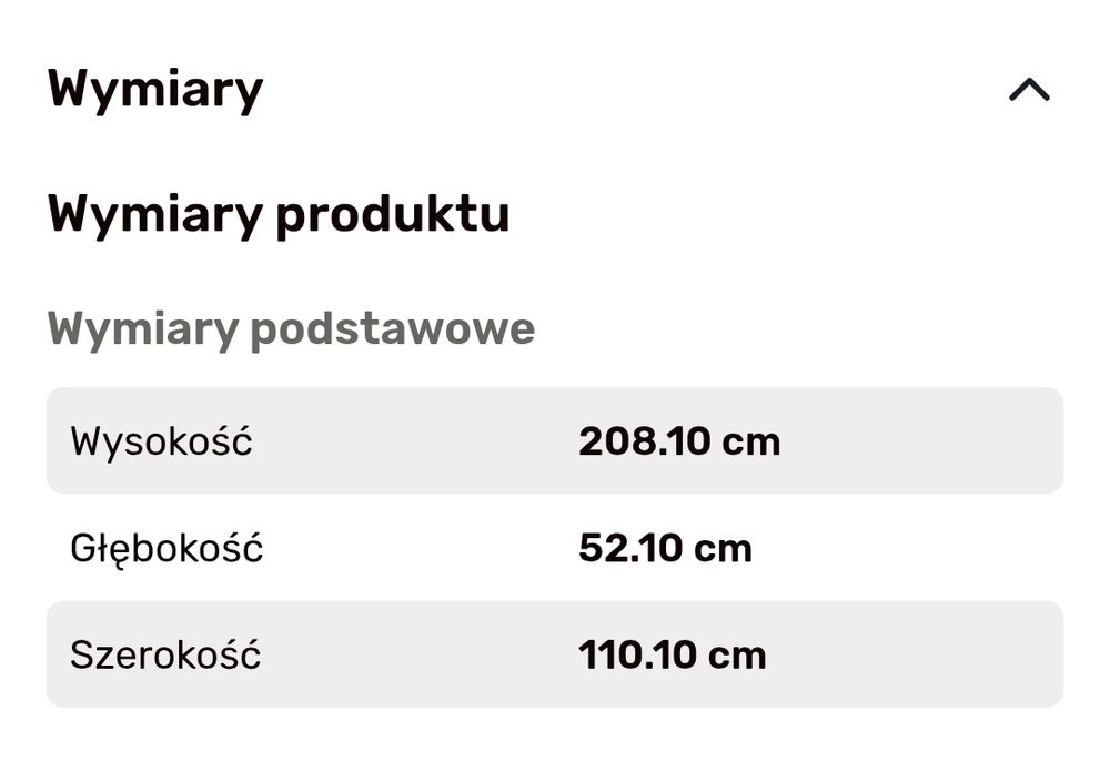 NOWA szafa Calasetta