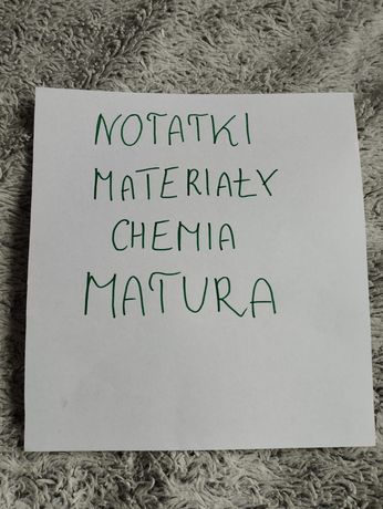 Notatki materiały zadania chemia matura