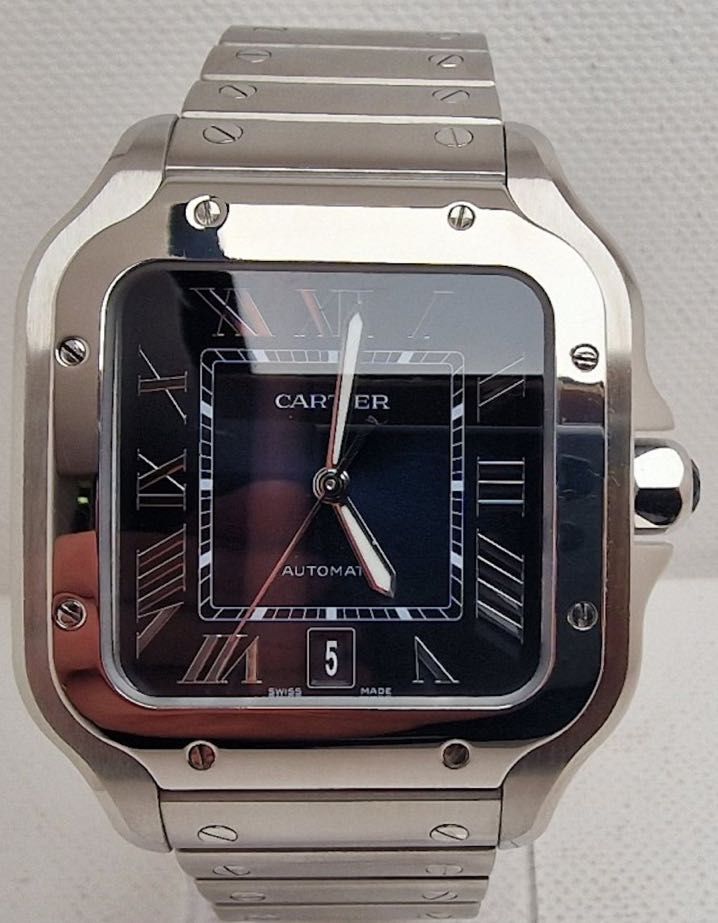 Relógio Cartier Santos Blue Dial Large - Novo na caixa