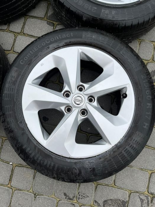 Felgi17 5*114,3 oryg Nissan Qashqai czujniki opona lato 6mm kpl