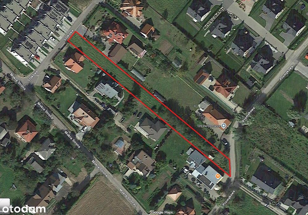 Działka w Rzeszowie pomiędzy ulicami Stokowa a Promykowa, WZ na 2 domy