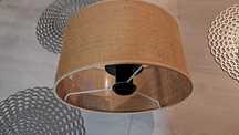 Lampy jutowe KOMPLET sufitowa i kinkiet