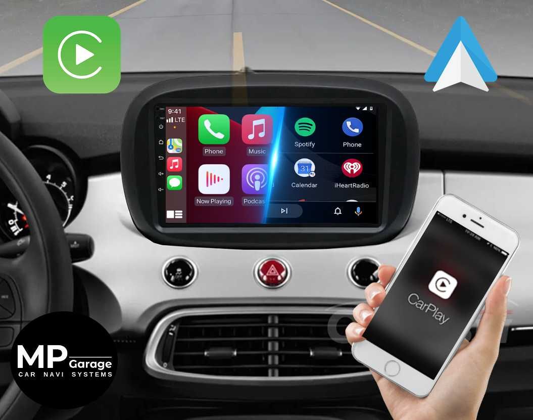 Radio FIAT 500X Nawigacja Android CarPlay/AA Qled Montaż Gwarancja!