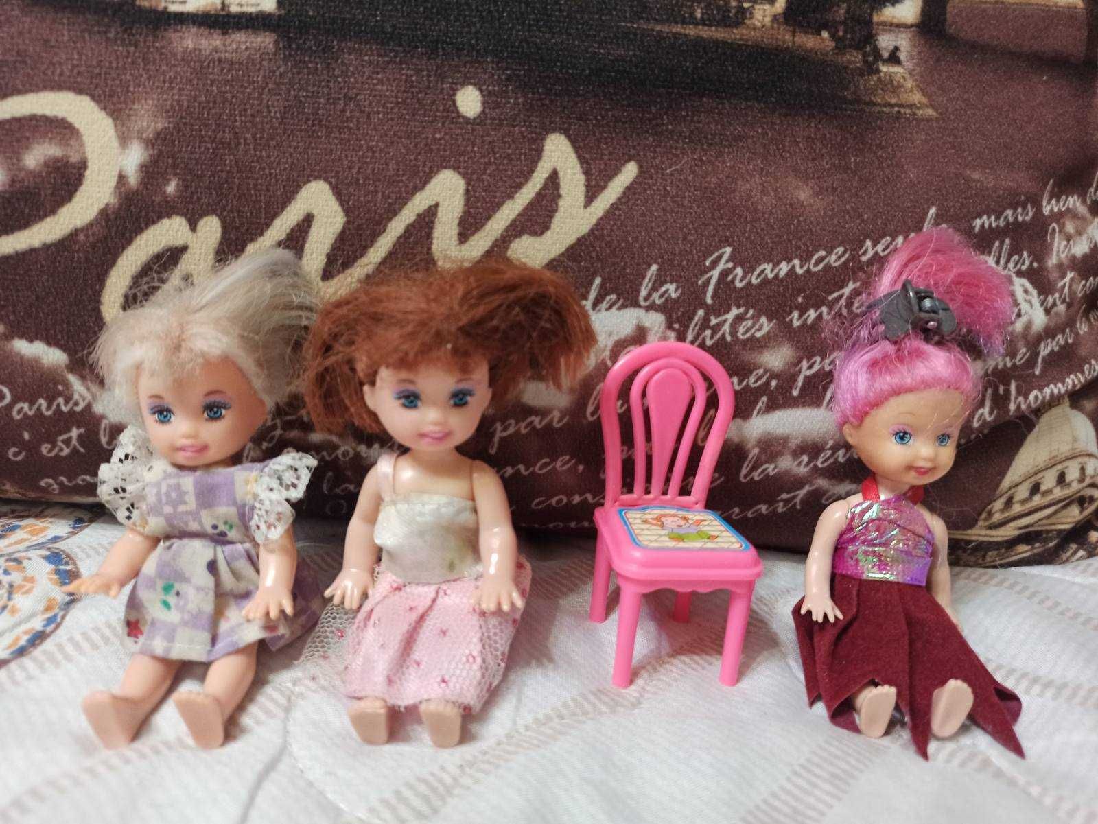 Куклы сестрёнки Барби 3шт+ стул Лот