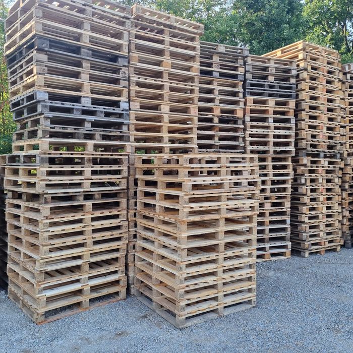 Palety drewniane 114x114 cm lub 120x120 cm, przemysłowa, pellet