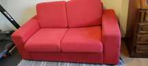 Sofá-cama vermelho