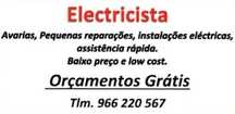 Electricista Reparações eléctricas low cost assistência rápida