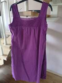 Sukienka z kieszeniami lato zwiewna h 38 M zara fiolet koronkowa