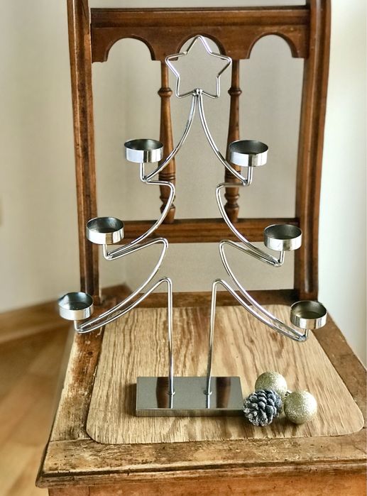 Świecznik choinka świąteczna dekoracja Boże Narodzenie