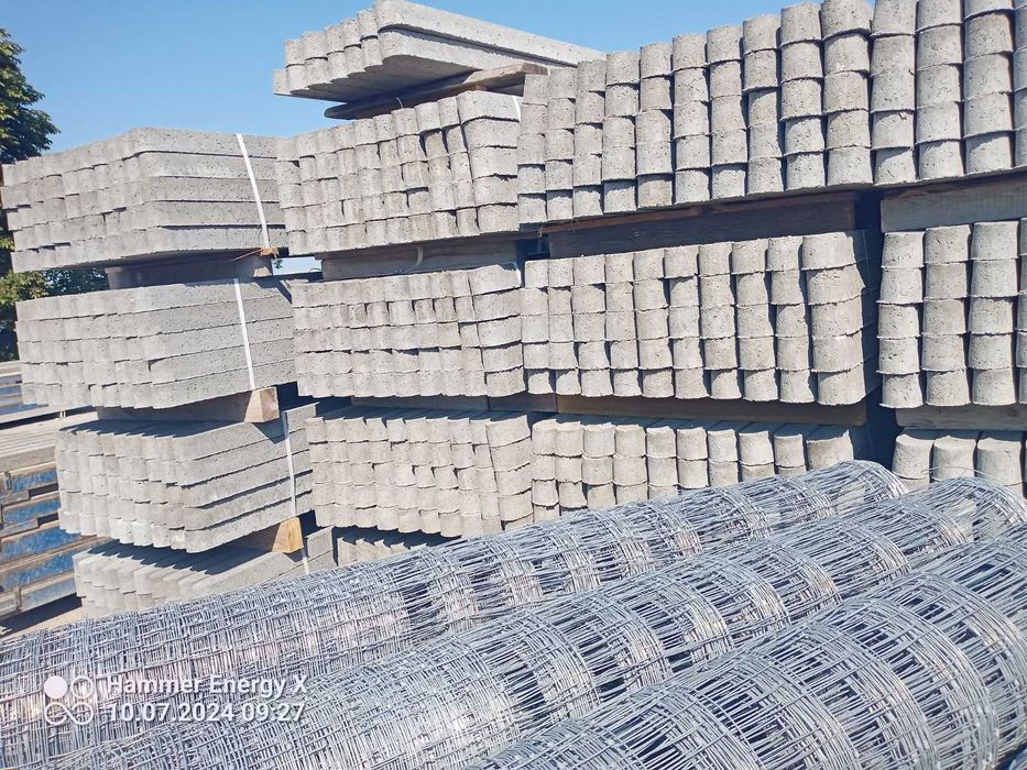 Słupek betonowy 18zł / h-1,8m Producent Siatka leśna Ogrodzenie leśne