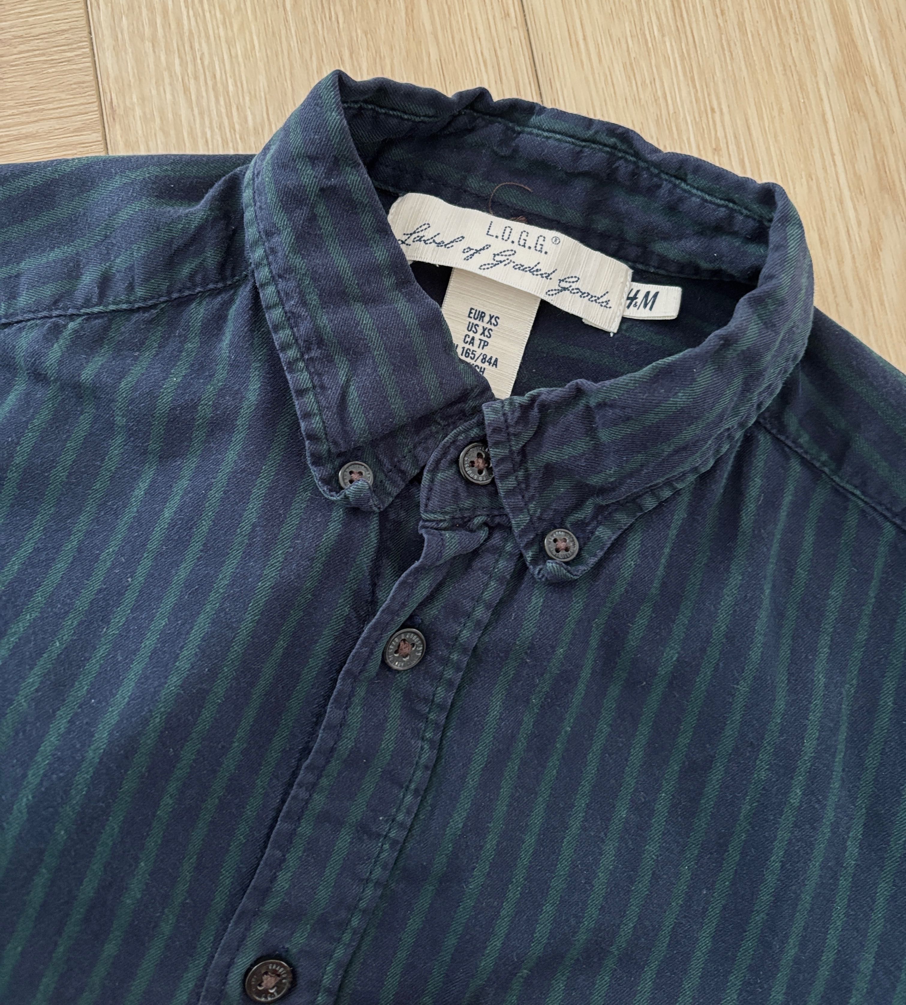 koszula męska w paski h&m