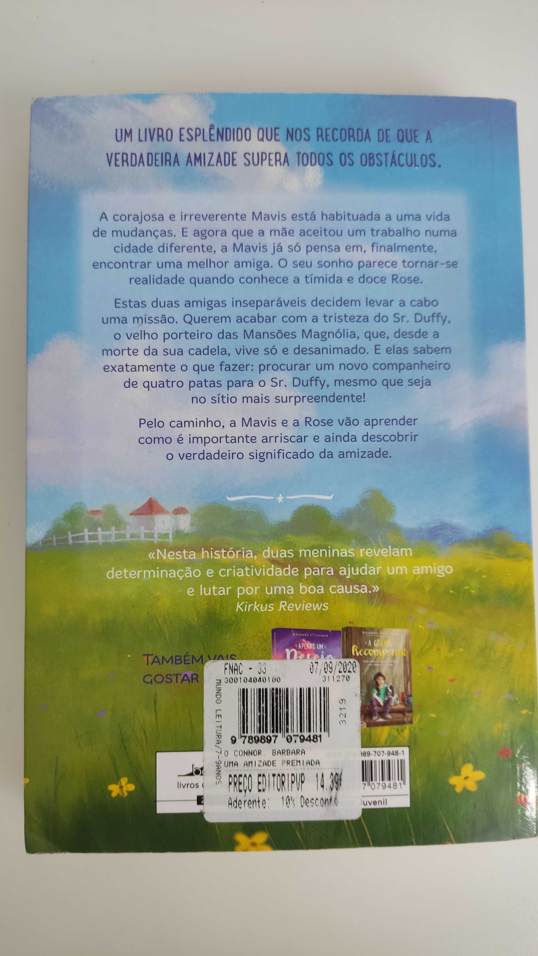 Livro Uma Amizade Premiada