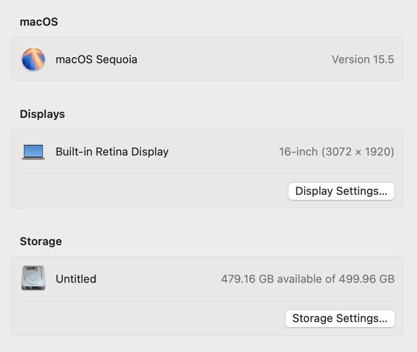 MacBook Pro 16 2019 Intel i9 32GB RAM 512GB Radeon 5500 4Gb