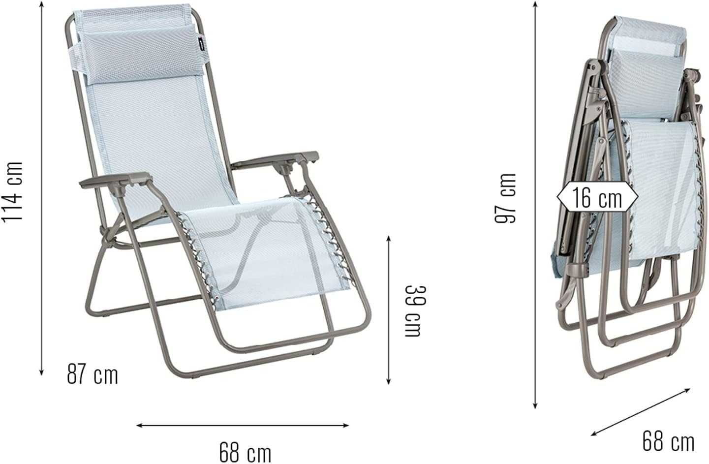 Leżak-Krzesło Lafuma Relax, Składane i regulowane, RT2