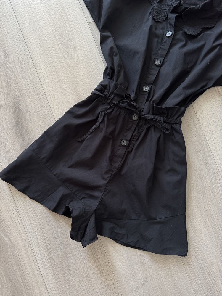 Комбінезон з шортами zara xs s вільного фасону чорний