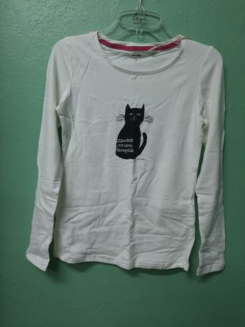 T-shirt Zawsze mam szczęscie Endo czarny kot Wu2