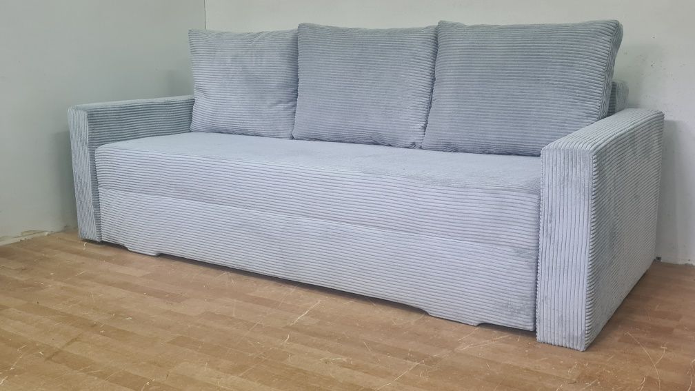 Nowa sofa sprężyny automat sztruks welur plusz kanapa wersalka tapczan