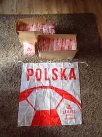 Flaga Polska, Tyskie 100x100 cm- 200 sztuk!!