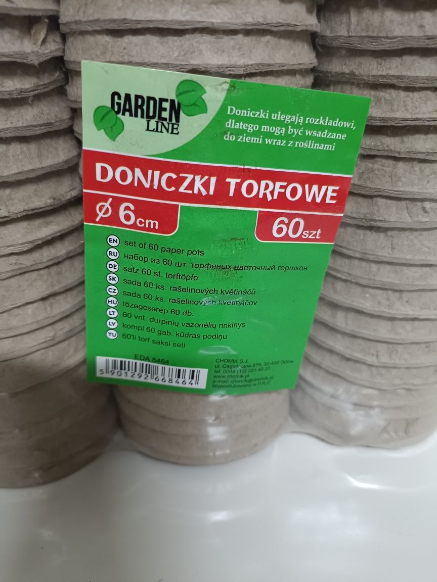 Doniczki torfowe 60szt.