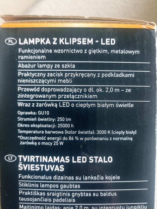 Lampka LED z klipsem