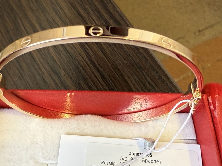 Золотой браслет Cartier 585 проба акция