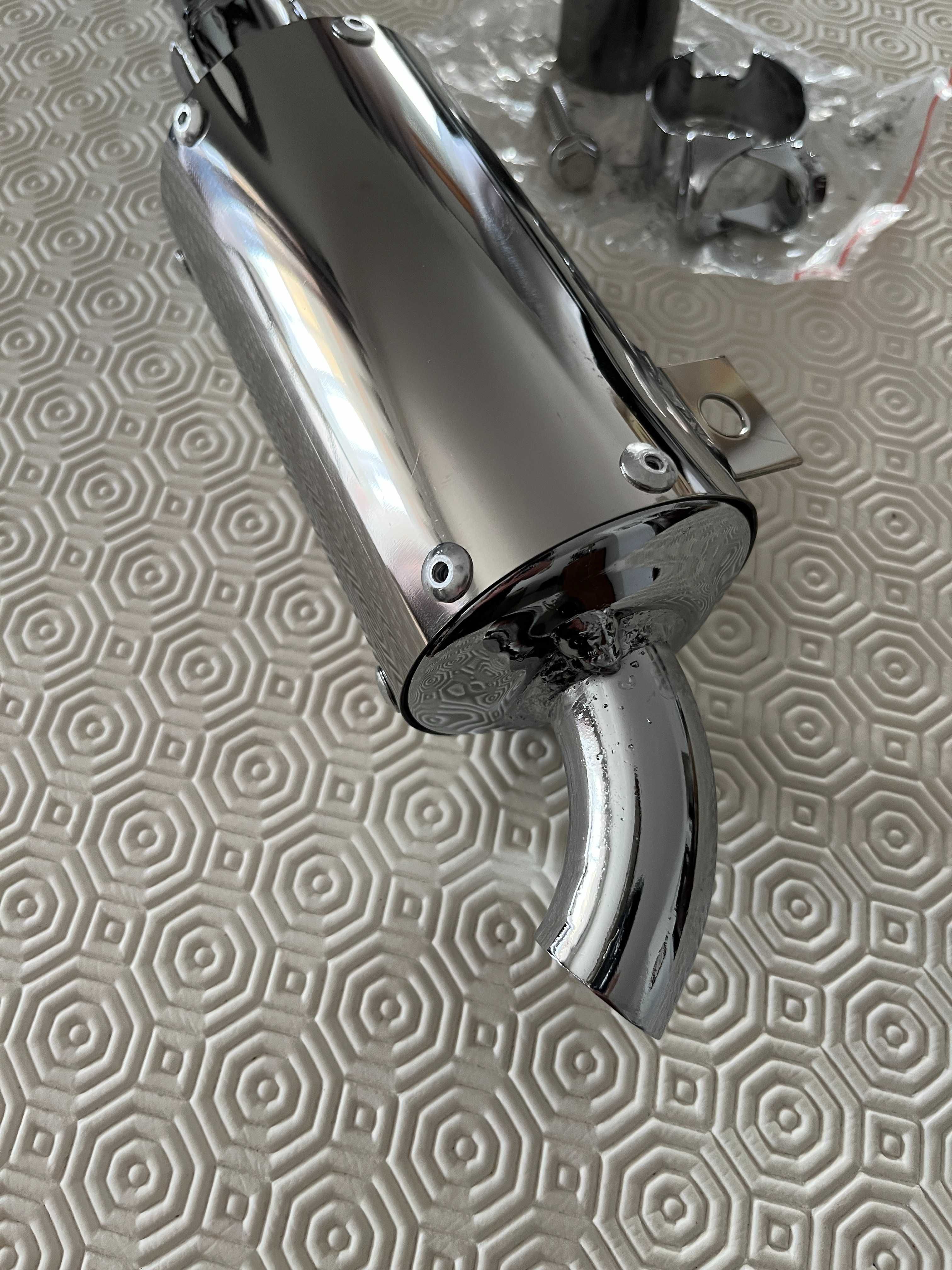 Linha de escape completa (race exhaust) NOVA p/ Honda Mini Trail Z50A