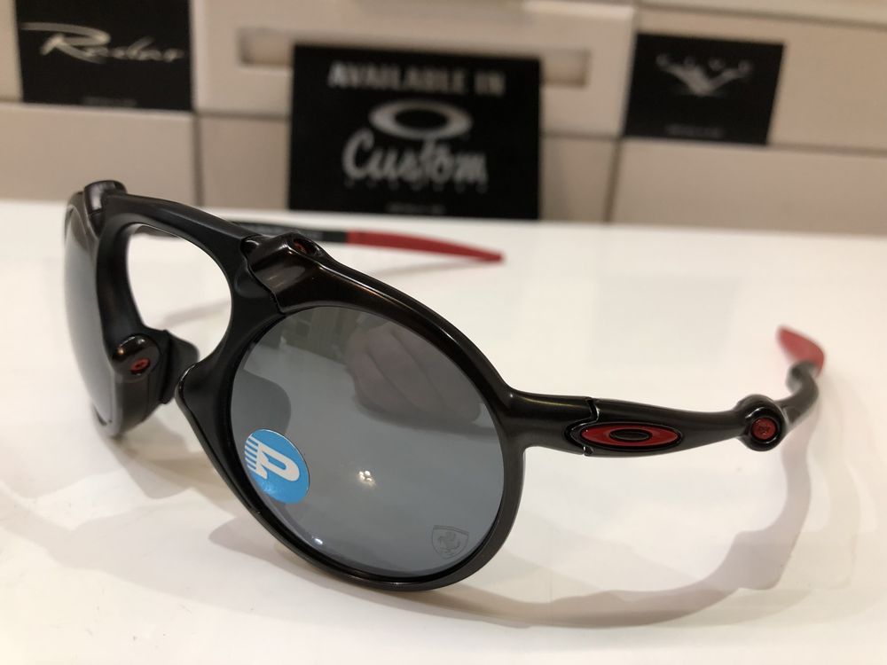 Oakley Madman Ferrari Carbon / Black Polarized Sunglasses 6019-06 New!