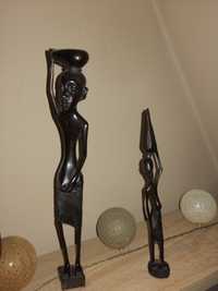 2 x figurka rzeźba afrykańska drewniana komplet