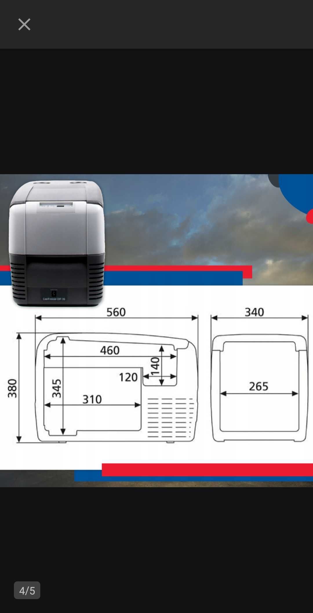 Lodówka podróżna Dometic CDF 36 31L elektryczna czarno-srebrna