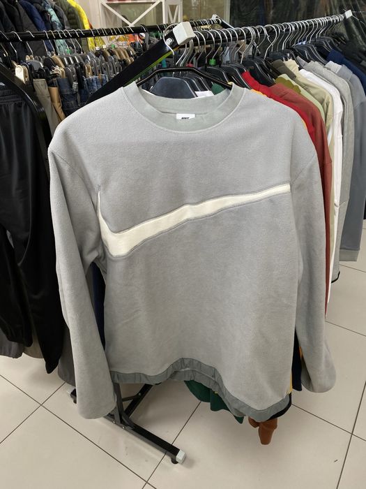 Фліска Nike Club+ MenS Fleece Winterized Crew Grey оригінал