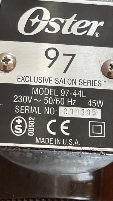 Машинка для стрижки OSTER с лезом 0000,роторна
