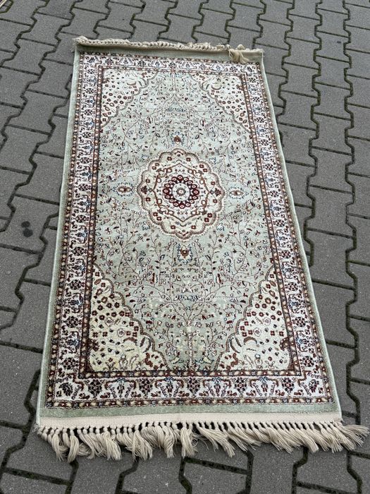 DYWAN ORIENTALNY mietowo- kremowy  156 × 80 cm – vintage