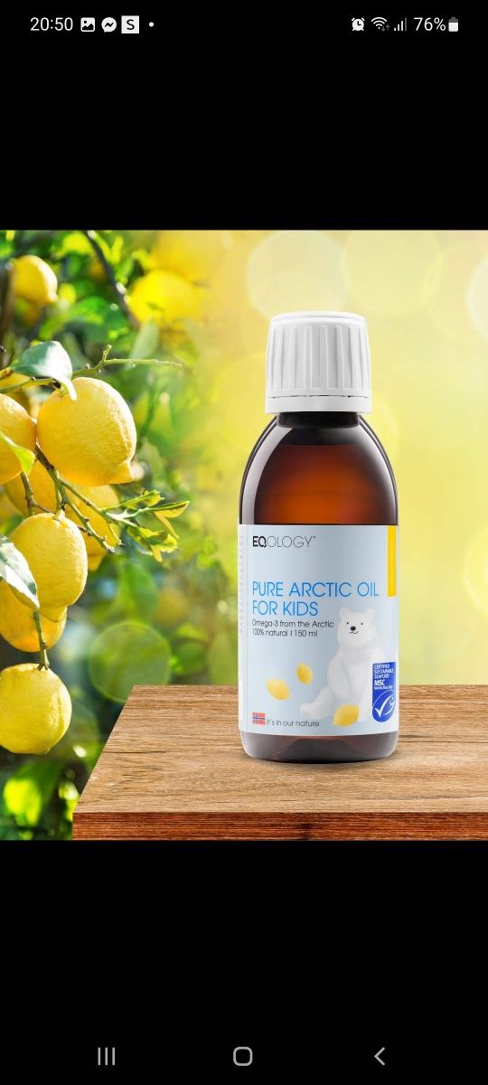 PROMOCJA Olej Omega 3 dla dzieci EQology ŚWIEŻY