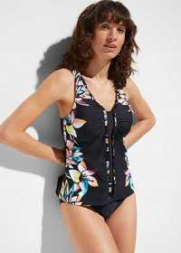 B.P.C tankini czarne w kolorowe wzory ^48