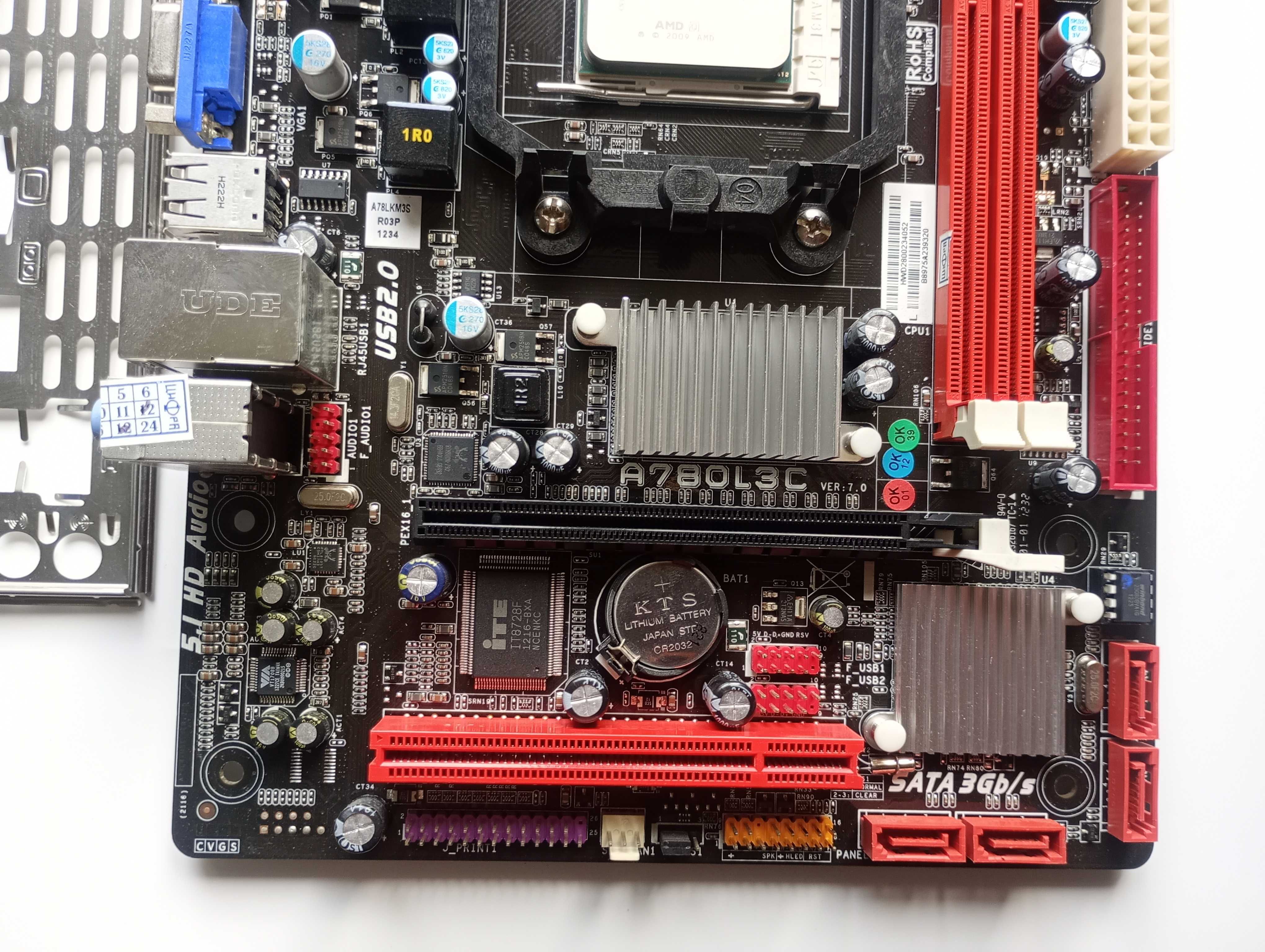 Biostar A780L3C (sAM3, DDR3, AMD 760G, PCI-Ex16)