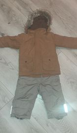 Komplet zimowy kurtka, spodnie narciarskie H&M rozmiar 86 dla chłopca